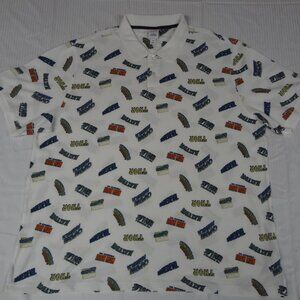 MARVEL MOVIE TITLES  THOR HULK SPIDERMAN WHITE POLO SHIRT 2XL J267